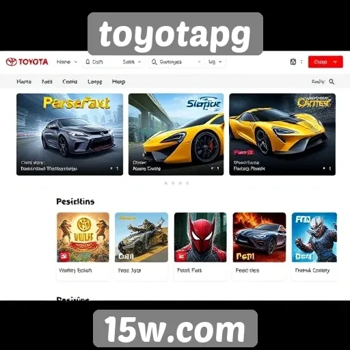 Novas funcionalidades no site de jogos toyotapg